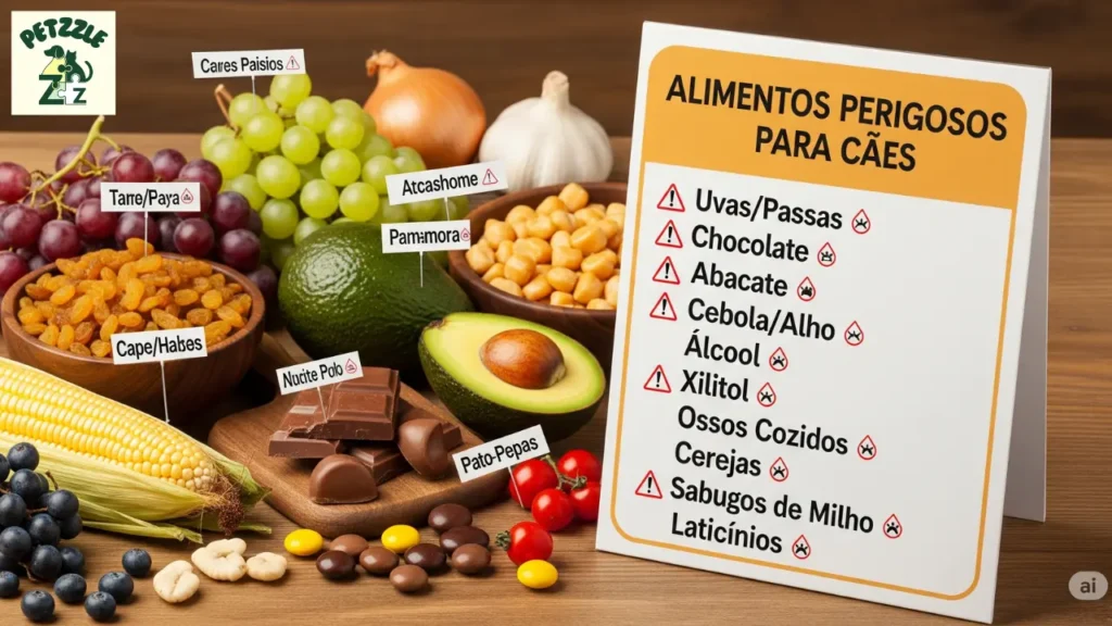 Alimentos proibidos para cães
