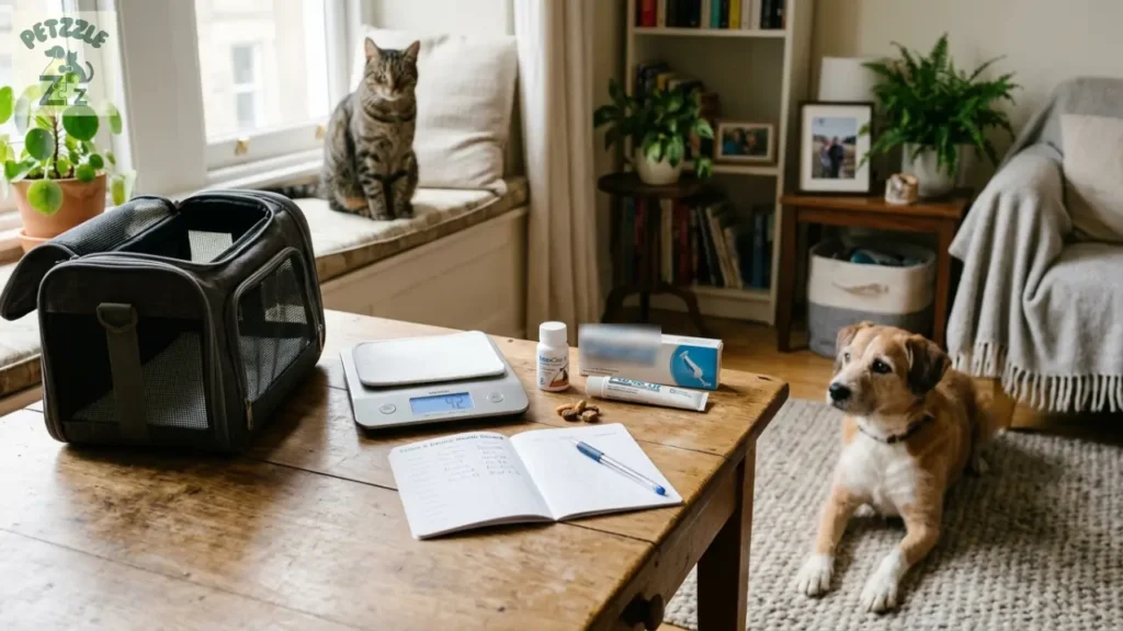 Remédios preventivos e itens de cuidado para cães e gatos adultos