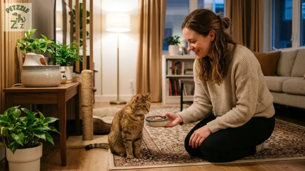 O que fazer quando o pet não quer comer em ambiente calmo e organizado.